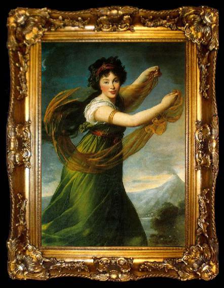 framed  eisabeth Vige-Lebrun Portrait of Pelagie Sapiezyna nee Potocka, ta009-2